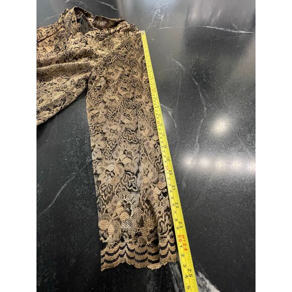 JMS Collection gold and black floral lace jacket blazer 2X - Picture 9 of 12